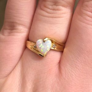 Size 8 gold plated Heart ring